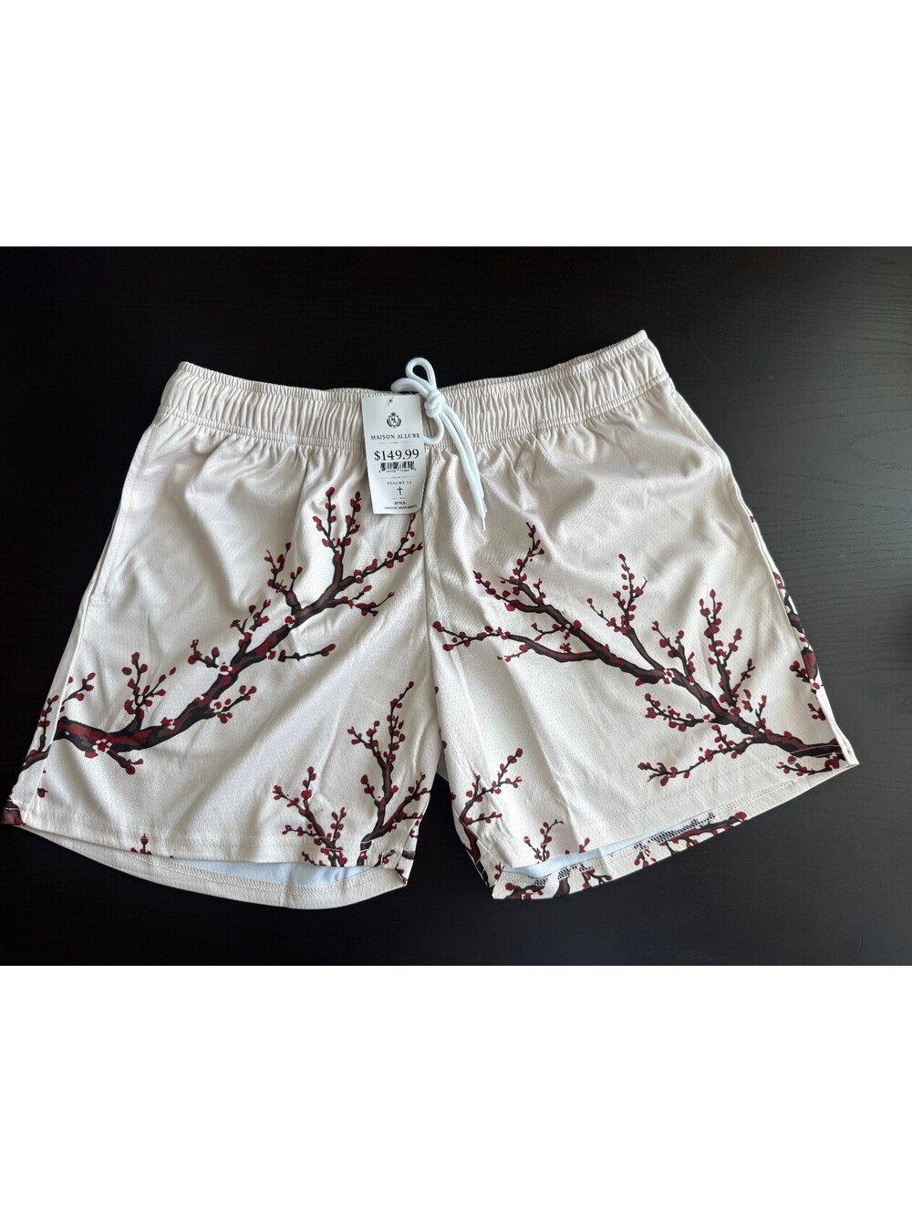 Maison Allure Luxury Streetwear Soft Athletic Mesh 5" Shorts Cherry Blossom